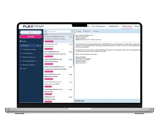 FlexTrap AP Inbox Assist view.